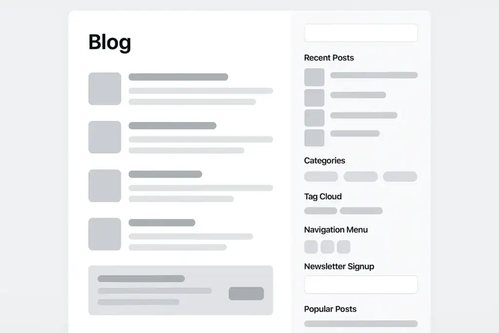 Sidebar Widgets and What to Include