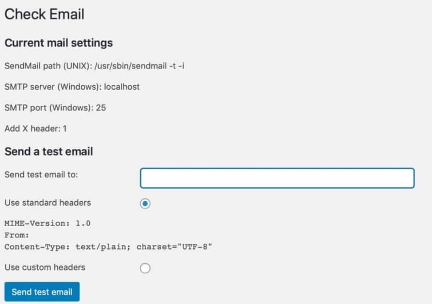 WordPress-email