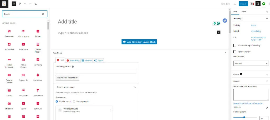 WordPress Block Editor - Ease of Use