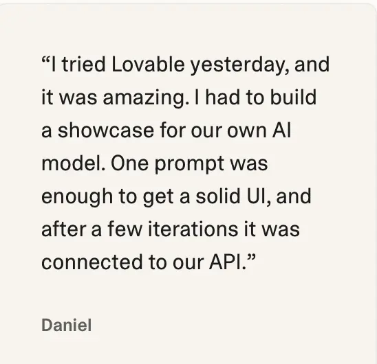 daniel feedback