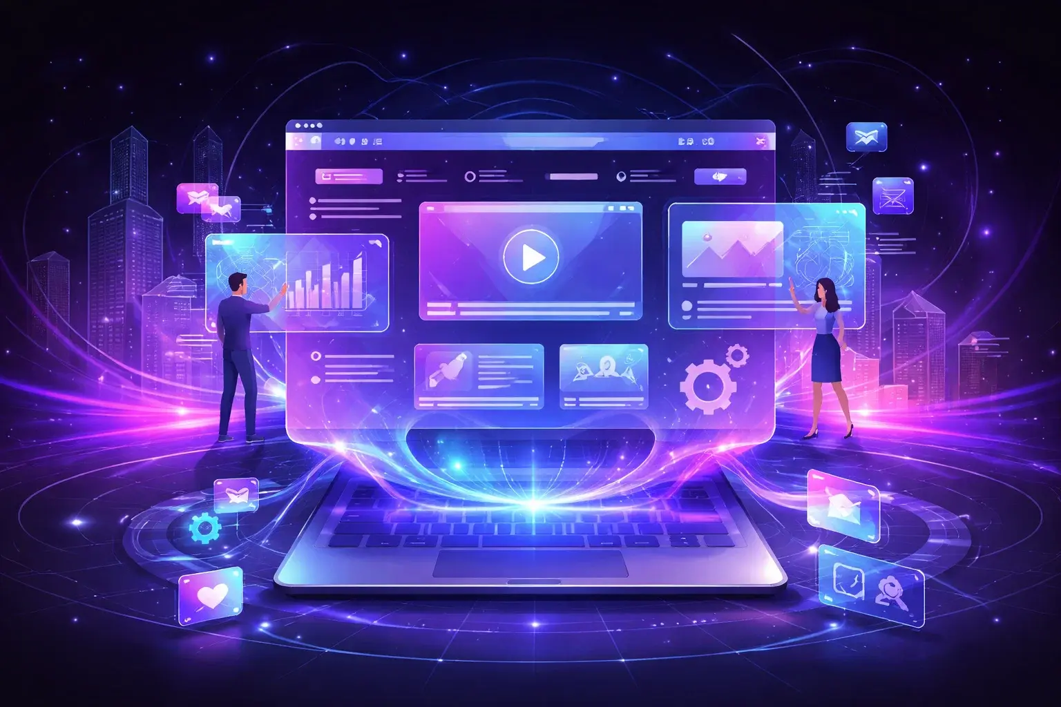 Holographic Website Design Trends in 2026 : The Future of UI 78 Holographic Website Design