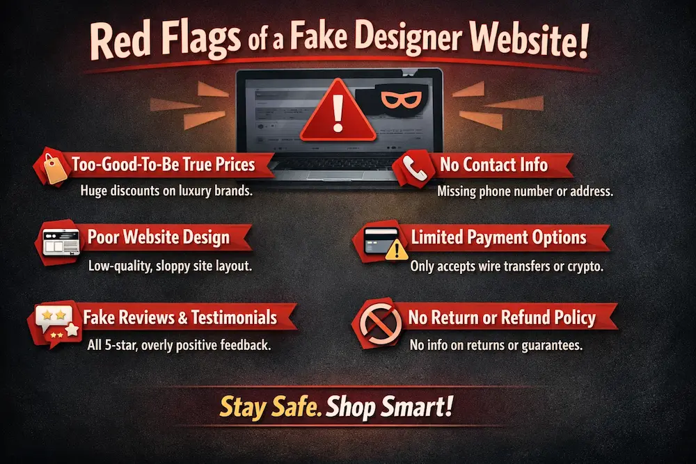 Fake Designer Websites Explained: How to Spot Risks Before Buying 79 Red Flags of a Fake Designer Website