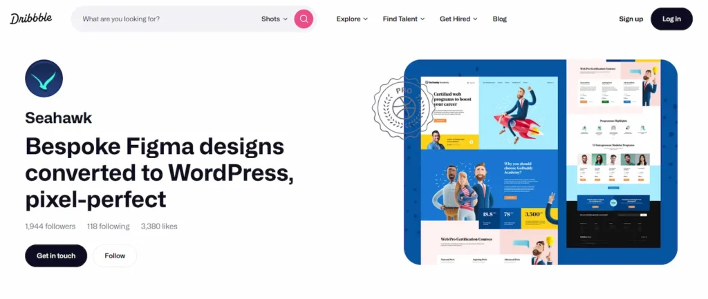 Seahawk Media’s Dribbble Profile