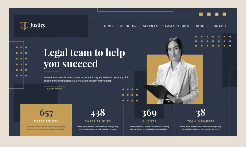 WordPress Maintenance and Care Plans for Lawyers and Law Firm Websites 80 law-firm-website-template
