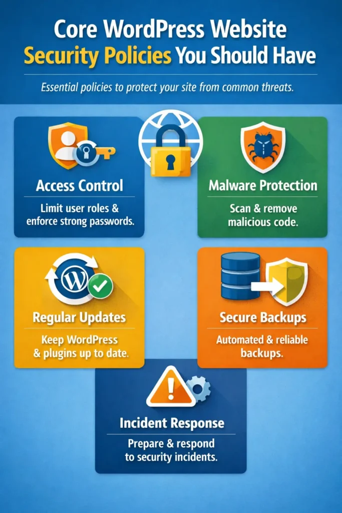 WordPress Website Security Policies That Actually Protect Your Site 78 Core WordPress Website Security Policies You Should Have