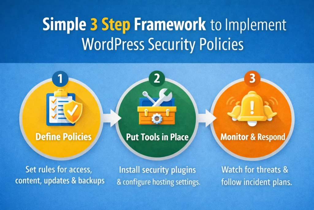 WordPress Website Security Policies That Actually Protect Your Site 79 Simple Three Step Framework to Implement WordPress Security Policies