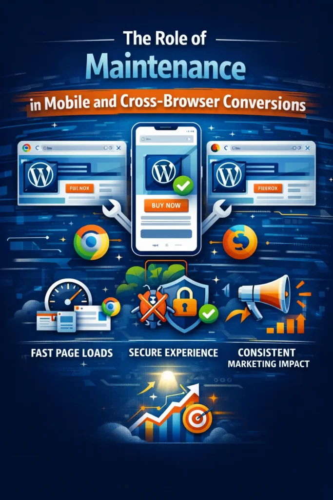 How WordPress Maintenance & Support Helps Boost Conversion Rate 79 Mobile and cross-browser maintenance benefits