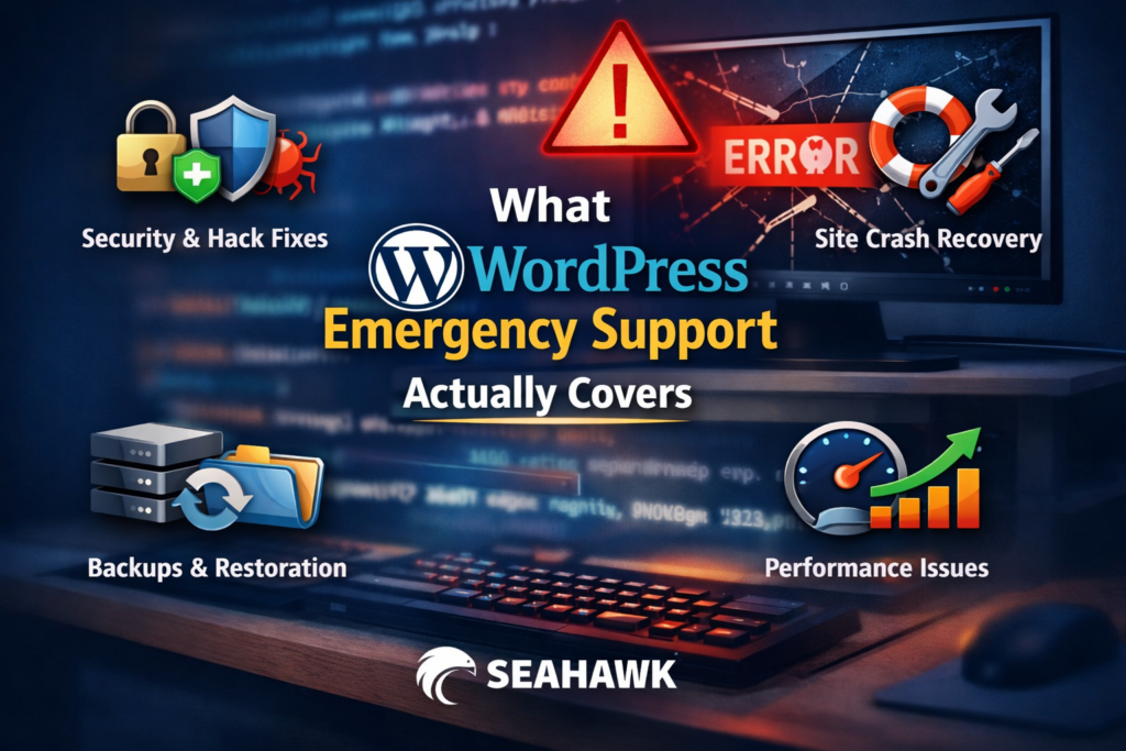 WordPress Emergency Support Explained: What It Covers and When You Need It 78 WordPress emergency support breakdown