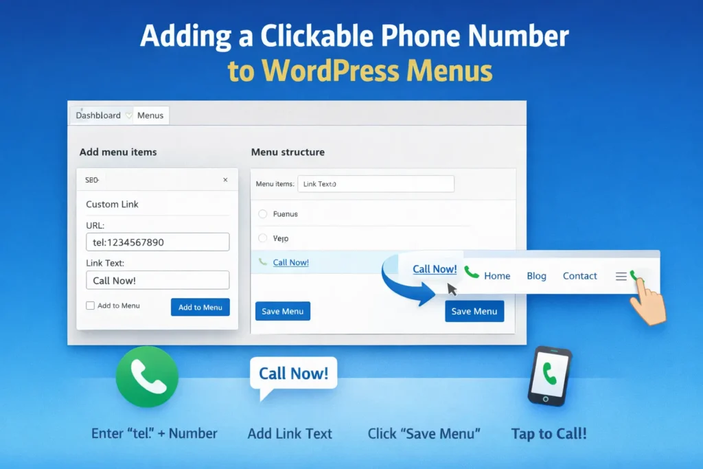 Trying to Make Your Phone Number Clickable in WordPress? Here’s the Simple Fix 79 Adding a clickable phone number in WordPress