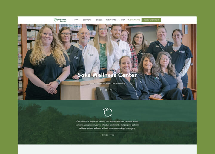 Best WordPress Developers near Aurora 105 Case Study Saks Wellness Center