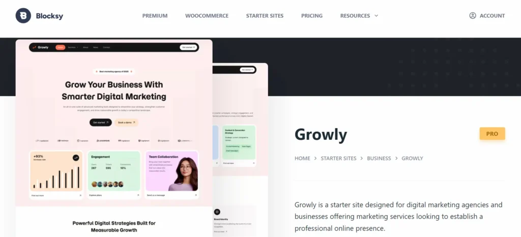 12 Best Free WordPress Agency Themes: The Ultimate List 87 Growly by Blocksy