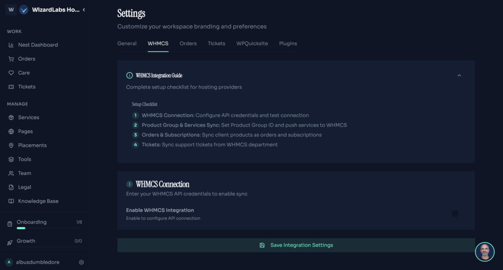 Seahawk Launches Pro Services Platform (PSP) for Web Hosts and WordPress Providers 81 WHMCS integration