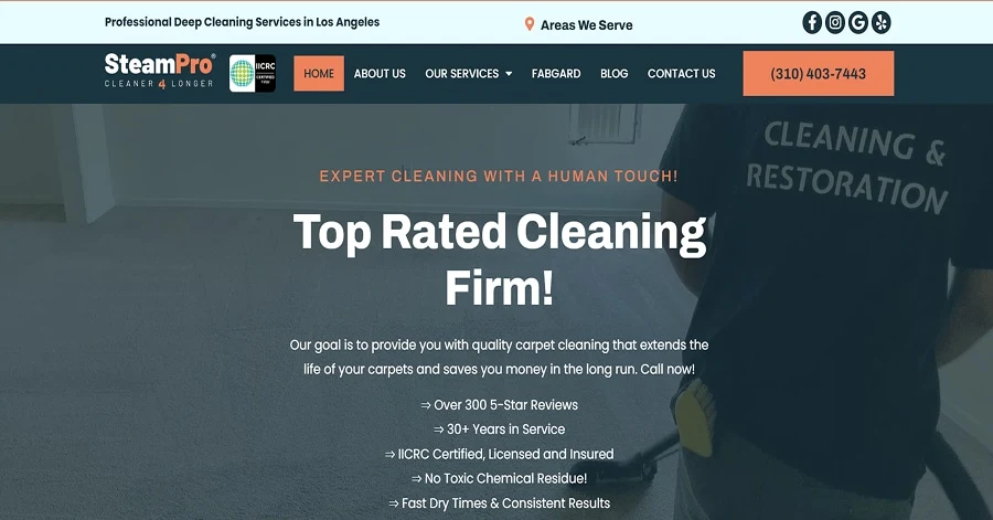 Design Lessons From the Best Carpet Cleaning Websites 86 Steam-Pro-Carpet-Cleaning-Websites