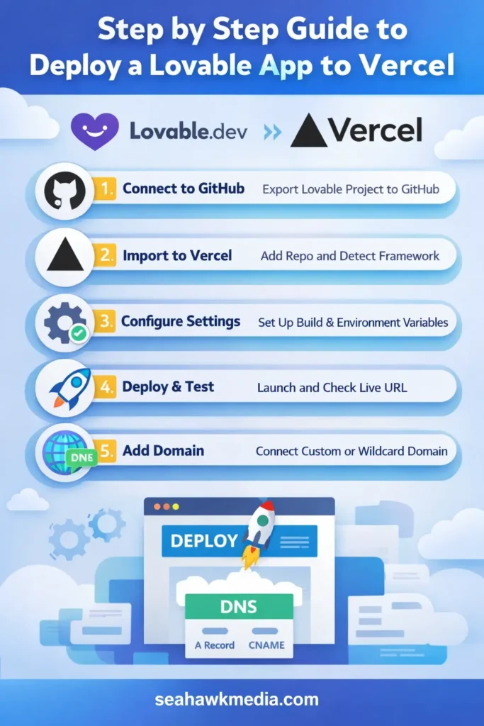 How to Deploy a Lovable App to Vercel with Custom and Wildcard Domains Made Simple 79 Step-by-step guide to deploy lovable app to Vercel