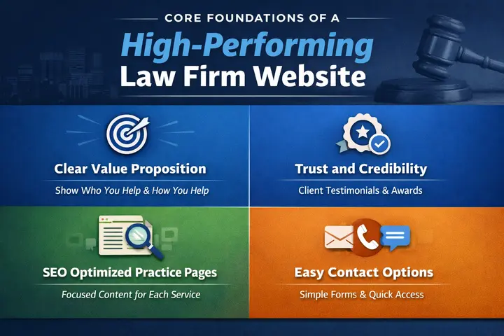 What Makes a Great Law Firm Website in 2026 (And How to Design One) 78 Core Foundations of a High Performing Law Firm Website