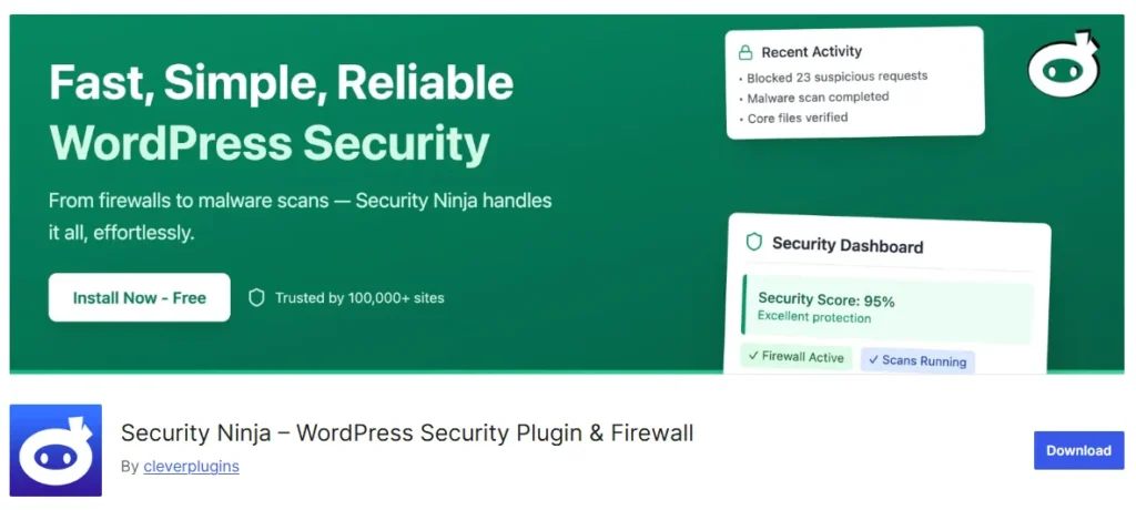 Best WordPress Security Plugins in 2026 (Free and Premium) 88 Security Ninja