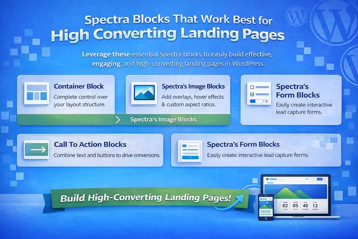How to Create Landing Pages Using Spectra and the WordPress Block Editor in 8 Steps 81 Spectra blocks for effective landing pages