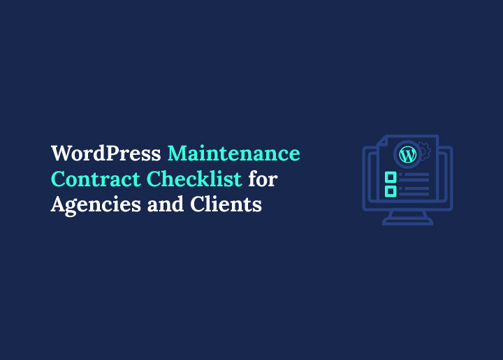 wordpress maintenance contract checklist