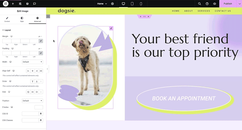 How to Convert Adobe XD Design to Elementor WordPress Websites in 10 Easy Steps 83 Add Interactive Elements in elementor