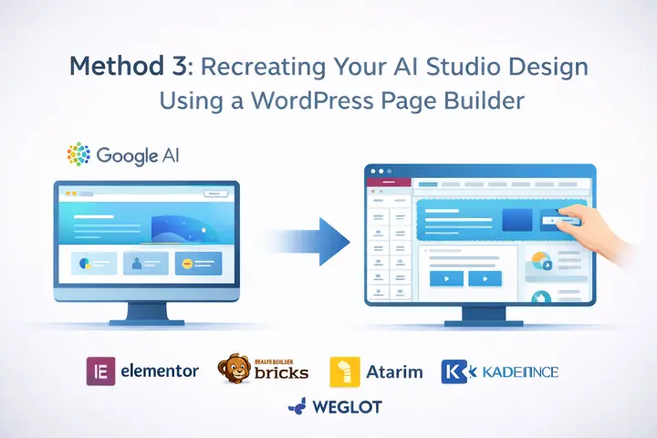 4 Easy Methods to Convert a Google AI Studio Website into a WordPress Theme 80 Recreating AI designs with WordPress builder