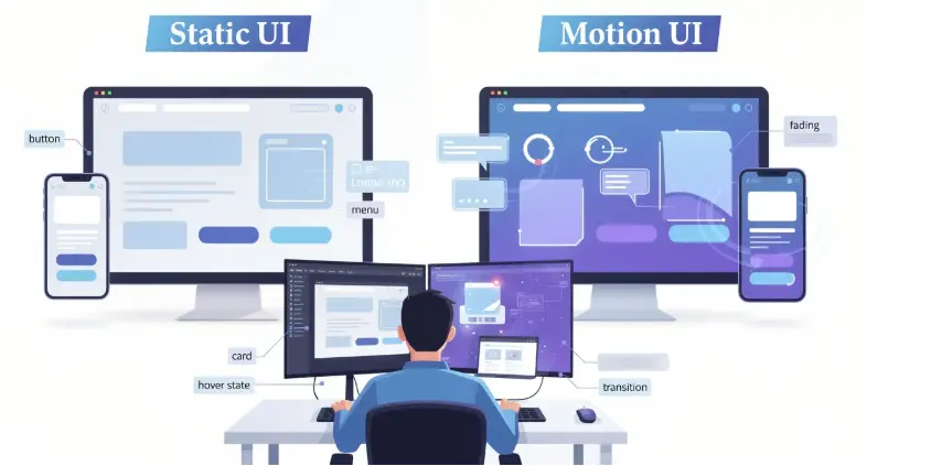 Static UI vs Motion UI in WordPress Web Development: A Practical Guide 78 Static UI vs Motion UI