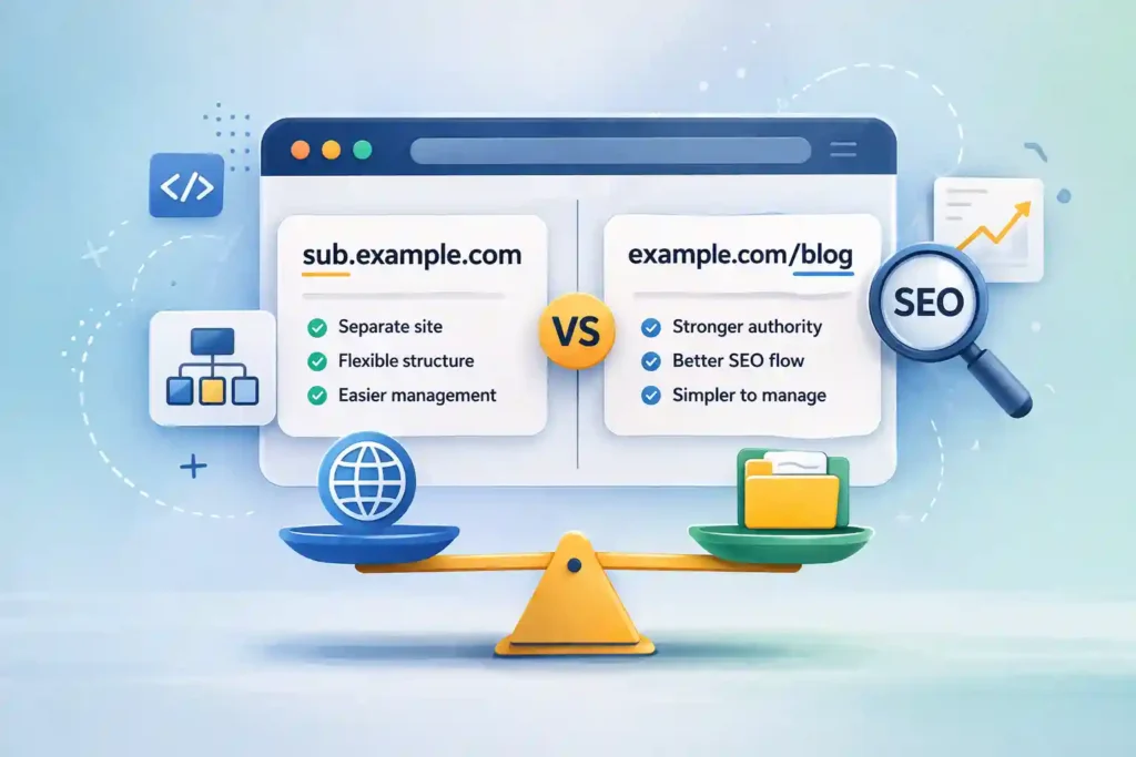 Subdomain vs Subdirectory: Which One is Better for SEO? 78 Subdomain vs Subdirectory