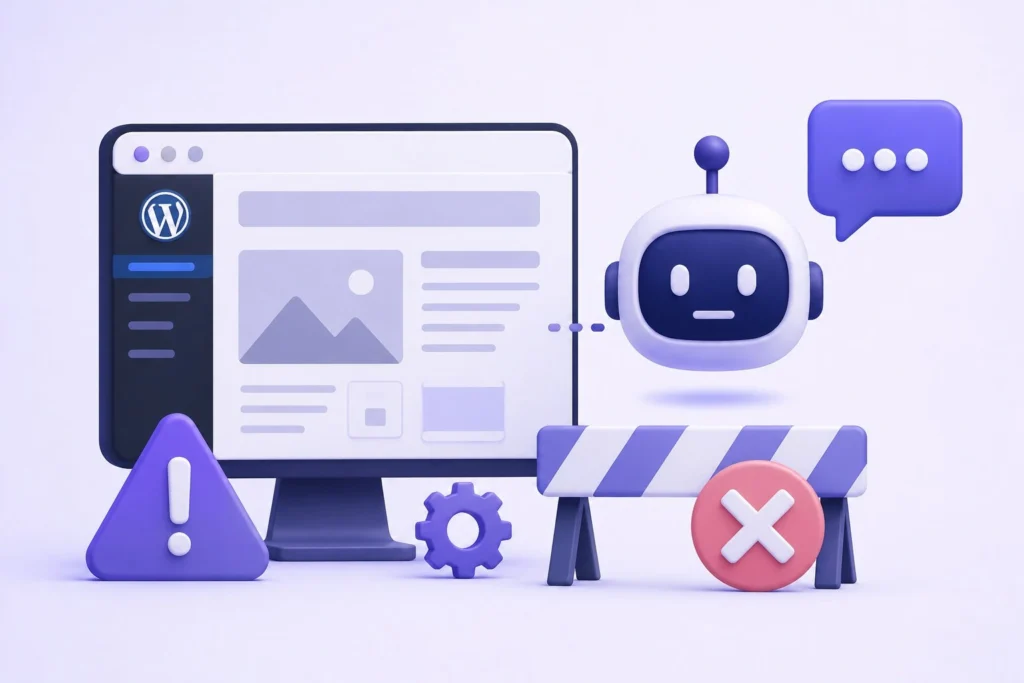 WordPress Website AI Support: What it is, How it Works, and What to Expect in 2026? 79 WordPress Tech support failure and chatbot error