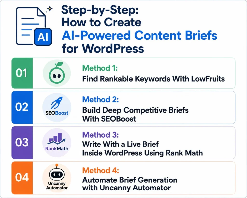 How to Create AI-Powered Content Briefs for WordPress (And Finally Rank) 78 how-to-create-ai-powered-content-briefs-wordpress-steps